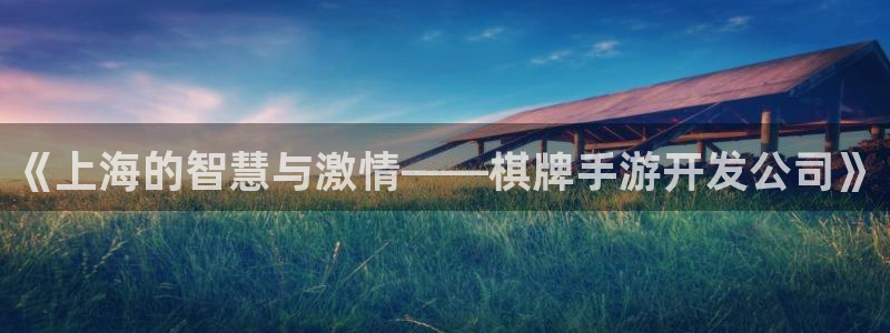 V8娱乐官网：《上海的智慧与激情——棋牌手游开发公司》